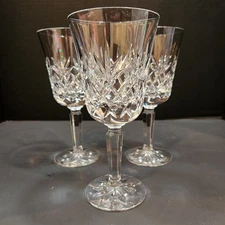 Retired LENOX Charleston Crystal Water Goblets Set of 3