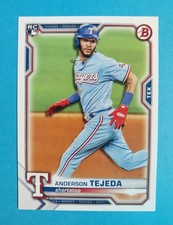 2021 Bowman Anderson Tejeda RC #33 Texas Rangers 