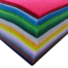 40 PCS 8x12 Inch Soft Felt Fabric Sheets 40 Color Craft Square Assorted Mat