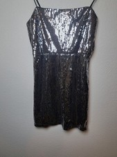 Urban outfitters Mini Dress size S NEW sleeveless black sequins pullover