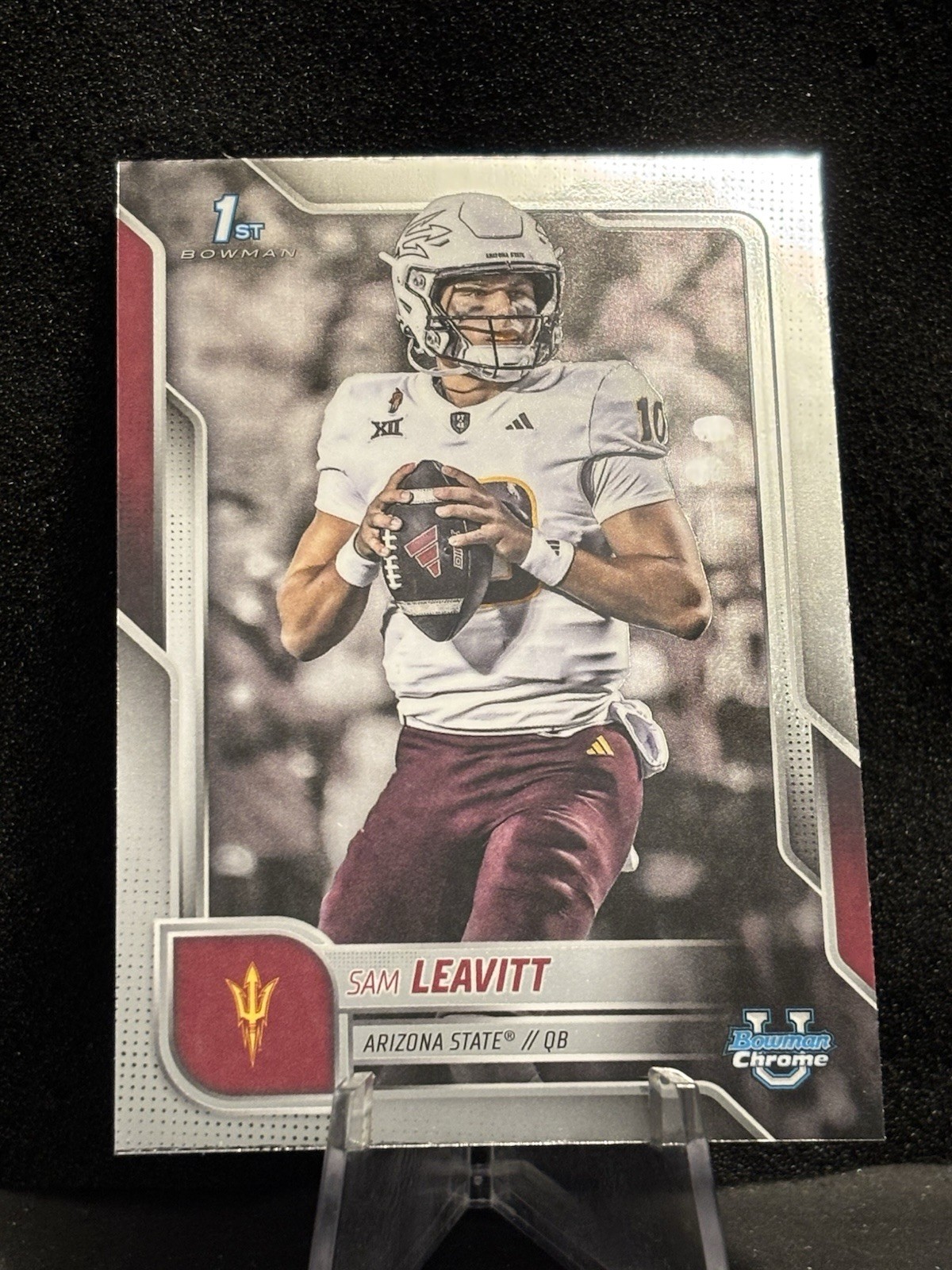 2025 Bowman Chrome U 1st Sam Leavitt #195 Base Arizona State