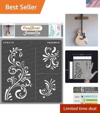 Reusable Floral Stencils for Painting on Wood, Canvas, Paper, Fabric, Floor, ...