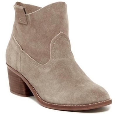 Carlos by Carlos Santana Ankle Boots Womens Size 9.5 Suede Leighton Taupe Brown