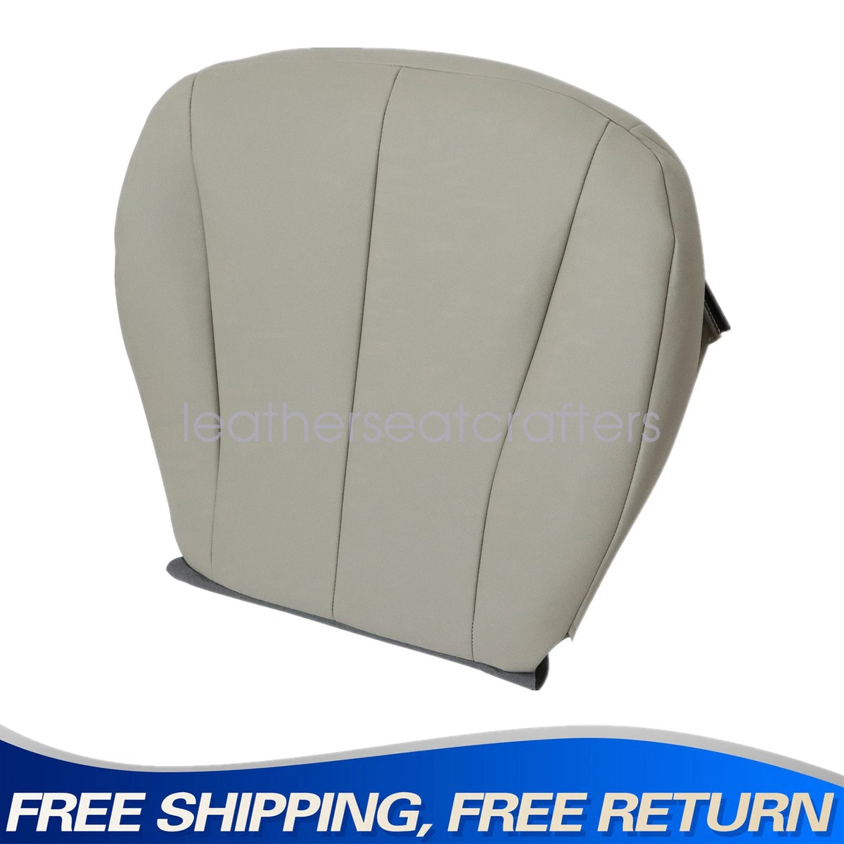 Funda De Asiento De Cuero Sintético Gris Para Conductor Inferior | Toyota Camry 2007-2011 | Incluye Cojín
