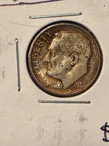 1951-S Roosevelt Dime 90% SILVER   FINE+   Nice SILVER Coin