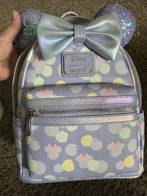Loungefly Disney Minnie Mouse Iridescent Sequin Ears Mini Backpack Exclusive