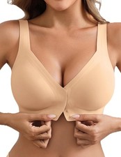 Womens Wireless Bras Seamless Push Up Bra No Underwire Full Coverage Bralette...
