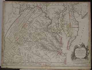 VIRGINIA MARYLAND DELAWARE UNITED STATES 1773 ROBERT DE VAUGONDY ANTIQUE MAP