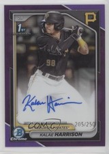 2024 Bowman Chrome Prospect Purple Refractor /250 Kalae Harrison Auto 1kn1