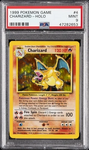 1999 POKEMON GAME #4 CHARIZARD-HOLO PSA 9