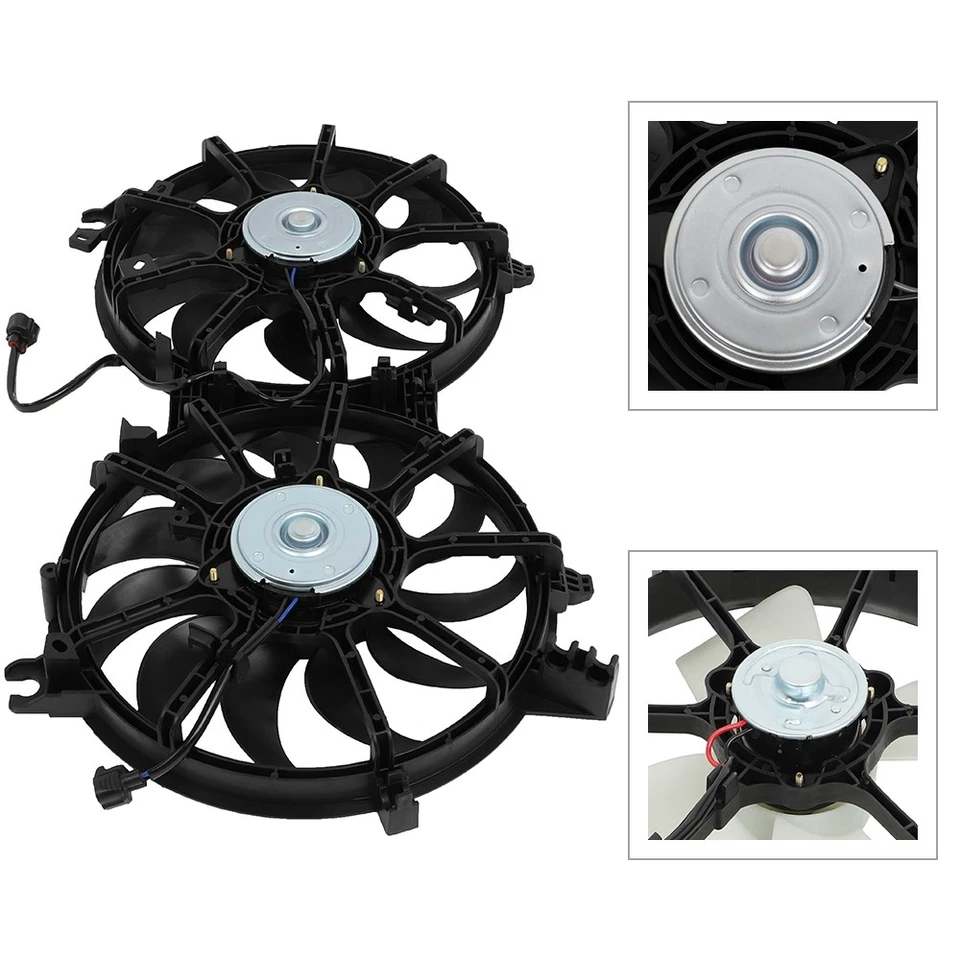 Conjunto de ventilador de refrigeración condensador radiador para Nissan 370Z 2014-2019 Infiniti Q70 Foto 4 de 4