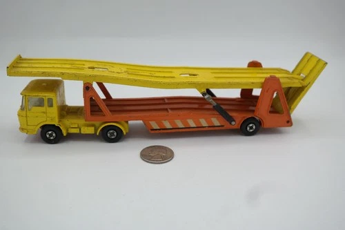 Vintage 1970 MATCHBOX 'Super Kings' DAF Car Transporter K-11 USED 5-Car Carrier