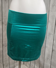 Vintage Betsey Johnson Blue Stretch Mini Skirt Early 90s Spandex USA Sz L