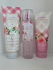 Bath  Body Works Gingham Gorgeous Fragrance Mist, Body Cream  Body Wash-3 Pc.