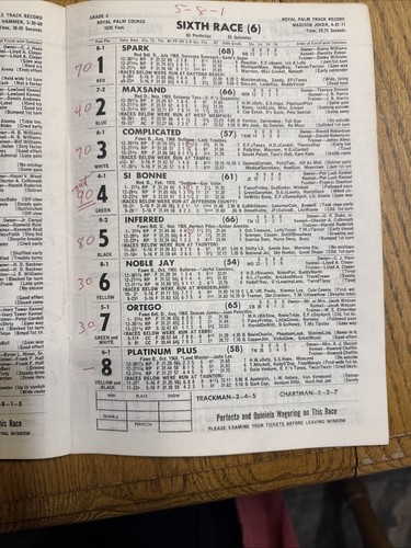 Palm Beach Kennel Club Program  Dog Racing HE'S MY MAN  Two Programs - Picture 13 of 17