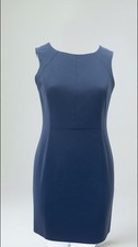 TALBOTS NWT Solid Black Ponte Stretch Pencil Sheath Dress Sleeveless Size 16