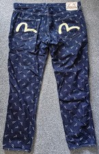 Evisu Jeans - 40/33 With Evisu Logo Pattern
