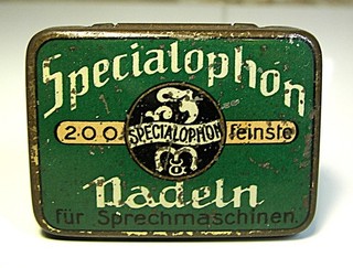 Rare Ad Gramophone Needles Tin SPECIALOPHON 1930 Phonograph Nadeldose #10