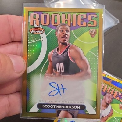2023-24 TOPPS Finest Basketball Scoot Henderson GOLD RC Auto #/50 Rookies Rare