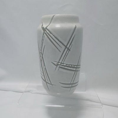 Vintage Scheurich 231-15 W Germany MCM Abstract Studio Pottery Vase Cream Fat La