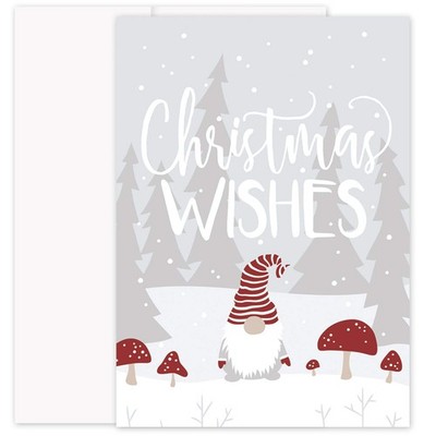 Laughter & Joy 16-Count Holiday Cards With Envelopes, 5'' x 7'', Gnome Christma...