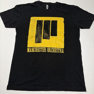Manchester Orchestra Yellow Logo size M Medium Black T Shirt Indie Rock Band Tee