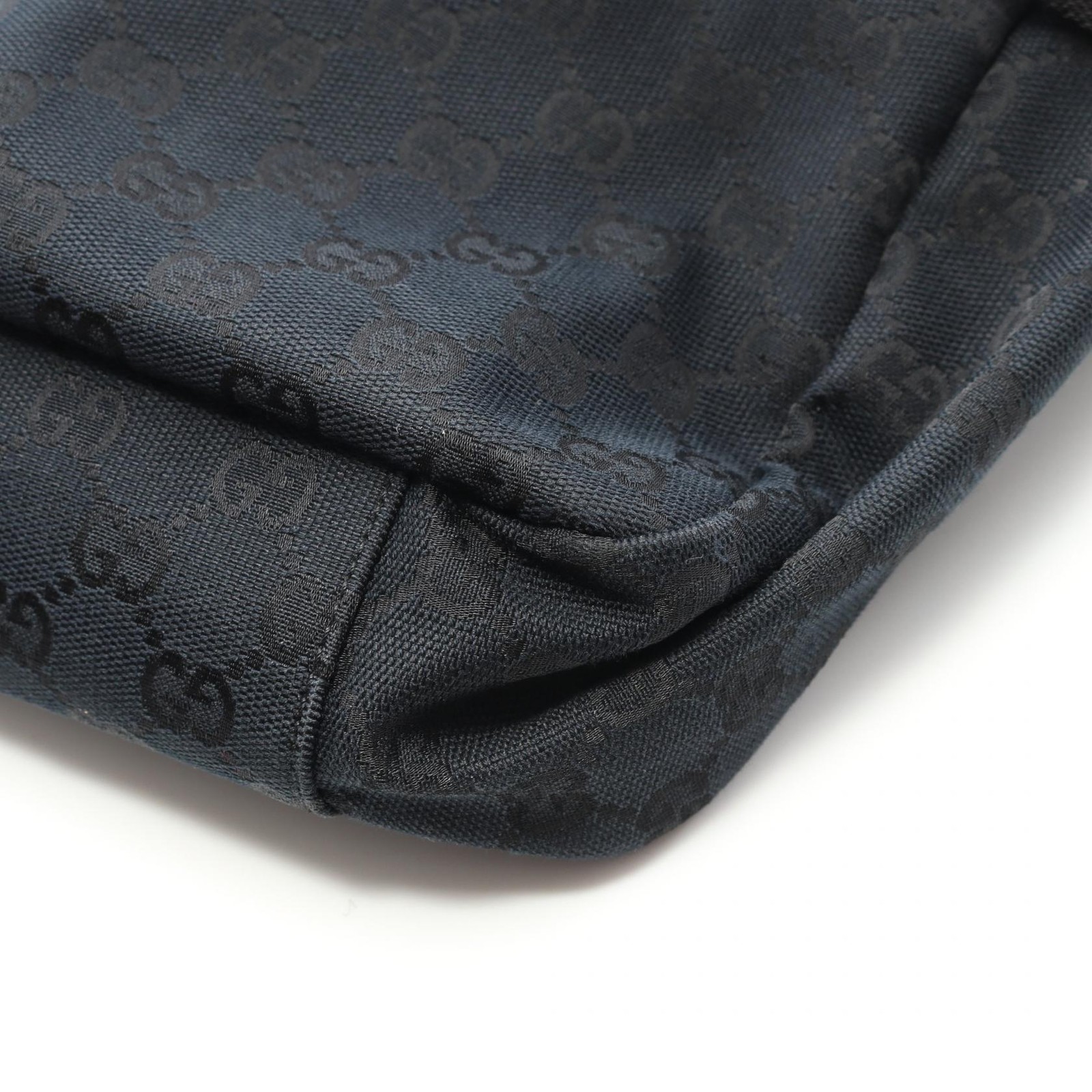 GUCCI GG Canvas Shoulder Bag Canvas Leather Women's Navy Black Japan thumbnail 22