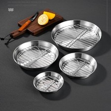 Stainless Steel Round Non-Stick Crisper Tray Oil Drainer for Air Fryer Pan