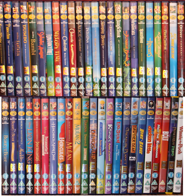 Walt Disney Classics Gold Oval DVD Numbered Spine Multi Buy