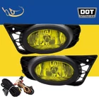 Yellow Halogen Driving Fog Lights Set Pair Fit 2009-2011 Honda Civic 4dr Sedan