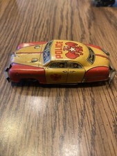 VINTAGE 1950S POLICE TIN LITHO FRICTION CAR - BC MADE IN JAPAN