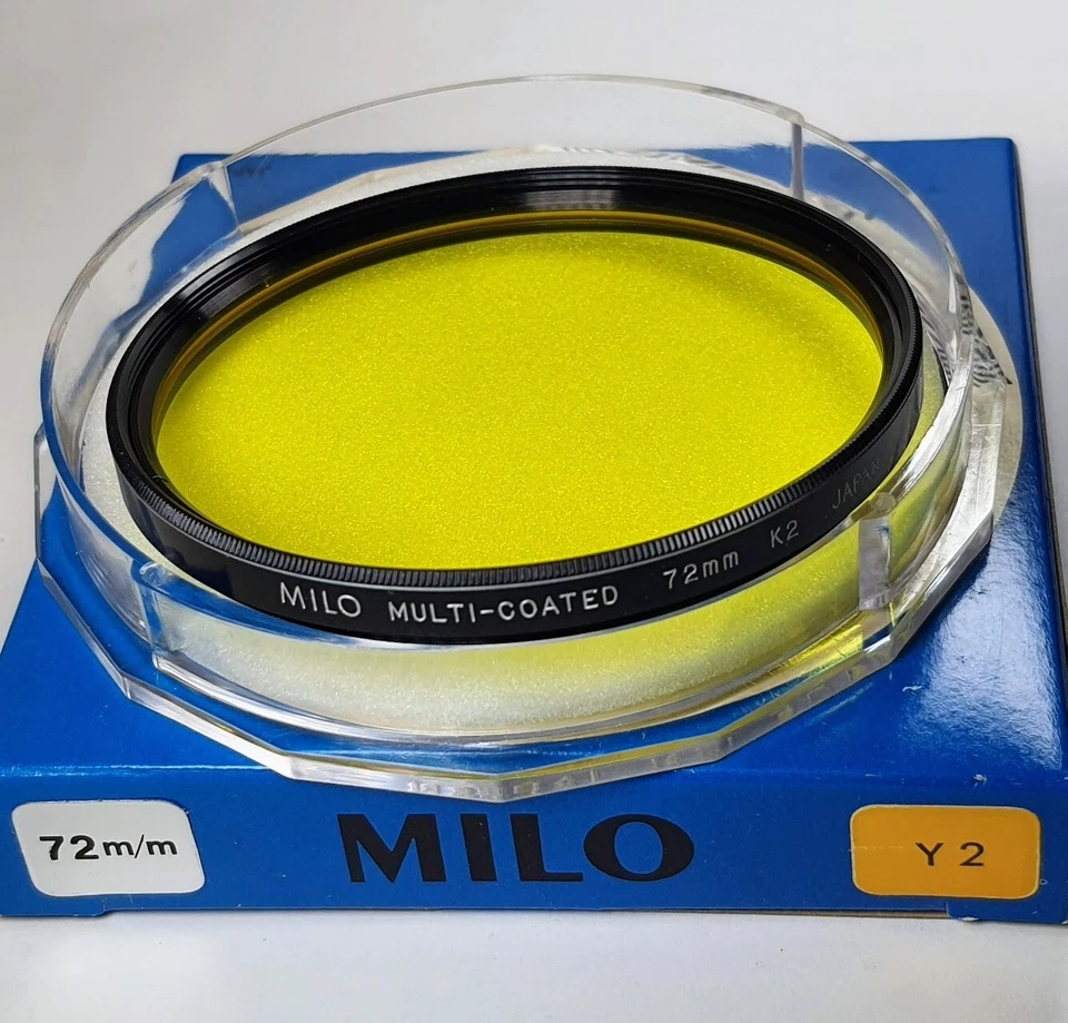 Professional 72mm Multi Coated Yellow Y2 (K2 ) Glass Lens Filter Japan E-72 Milo - Image 3 of 4