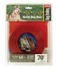 PDQ Red Tie-Out Vinyl Coated Cable Dog Tie Out