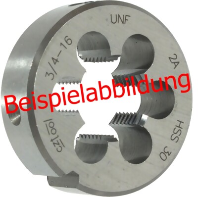 Schneideisen Gewindeschneider HSS, UNF Nr. 0 bis 1 Zoll