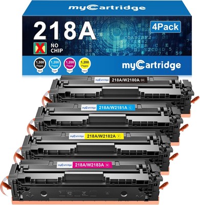 4x Toner Cartridges (No Chip) Compatible Replacement for HP 218A 218X High Yield