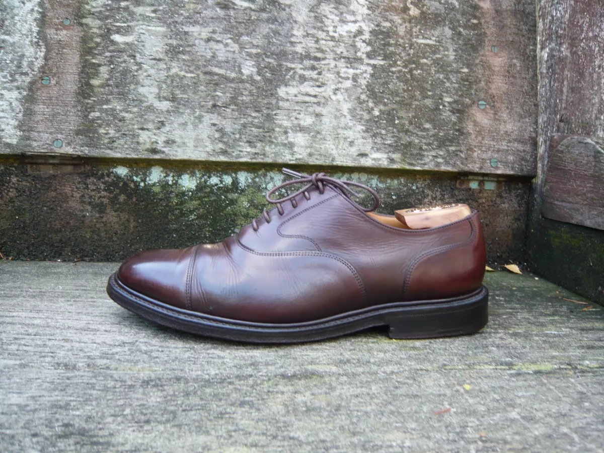 CHURCH S OXFORD SHOES BROWN LEATHER UK8 MENS LANCASTER EXCELLENT