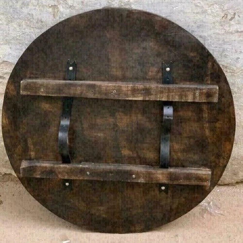Medieval Viking Shield 24" Wooden Heavy Metal Norse Handmade Gift - Picture 4 of 7