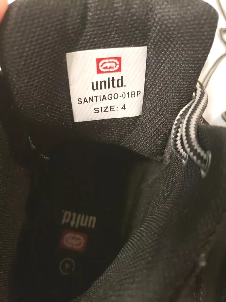 Botas de Senderismo Marc Ecko Unltd Talla 4 Niños Negras Usadas Sin Usar Santiago Foto 4 de 4