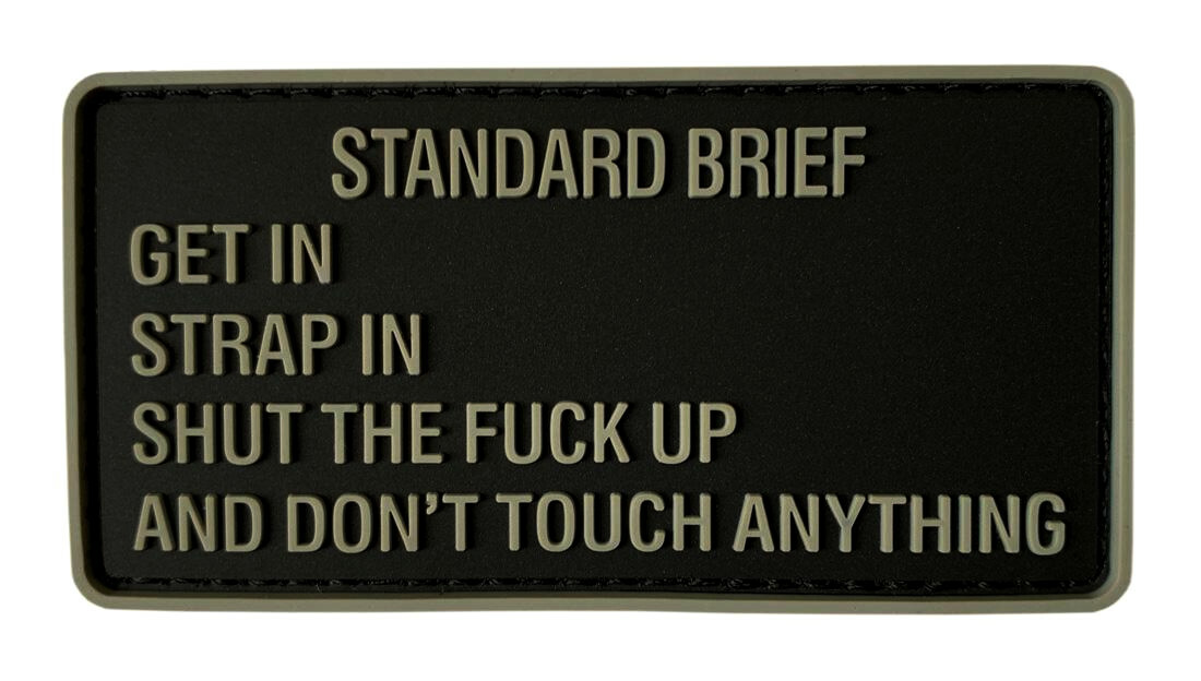 Standard Brief Military Tactical Hook Patch [PVC Rubber - 3.0 X 1.5 -MSB-1]