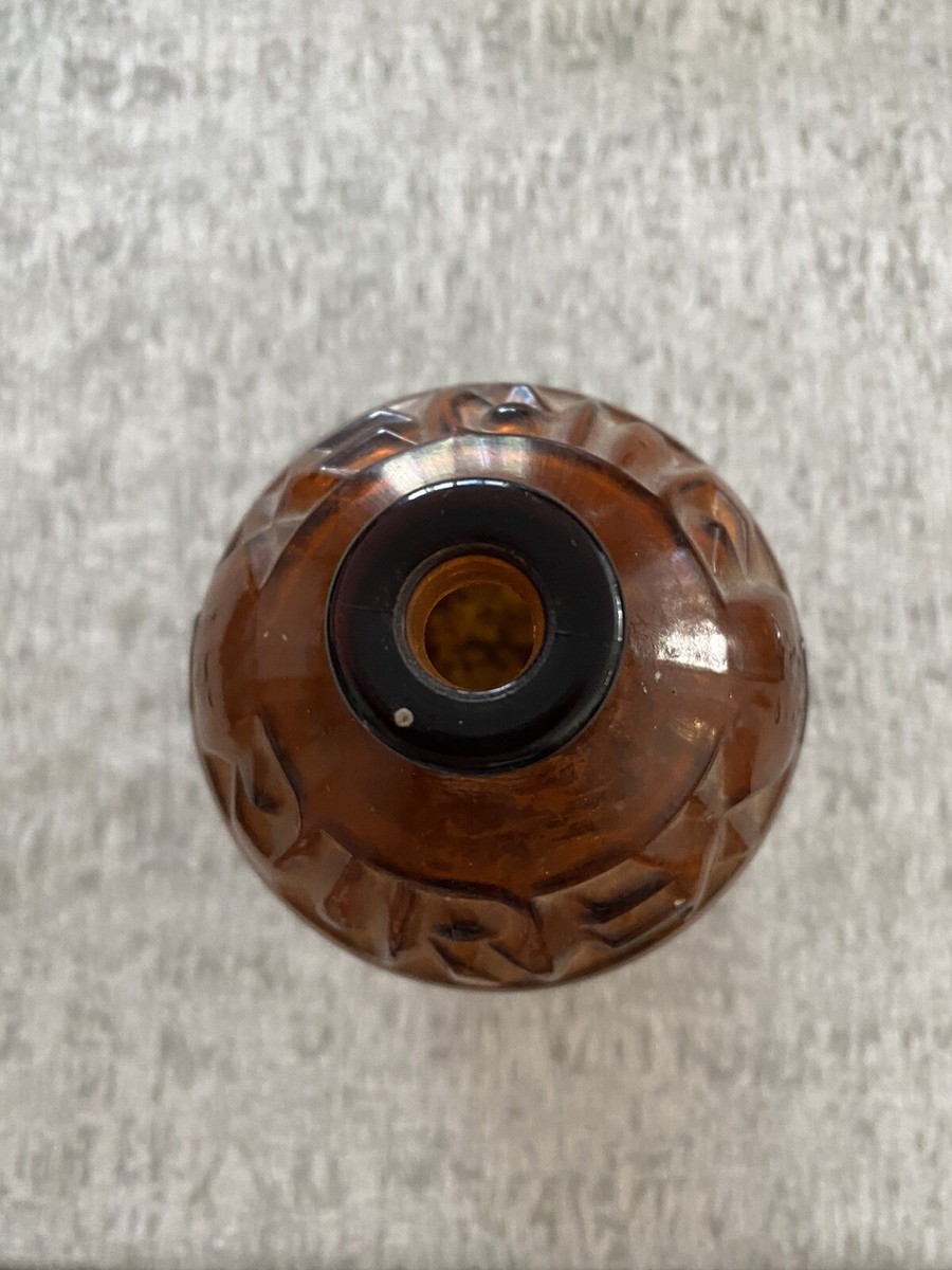 Collectible 1930's Vintage Purex Brown Glass Bottle, Cork Style, 1