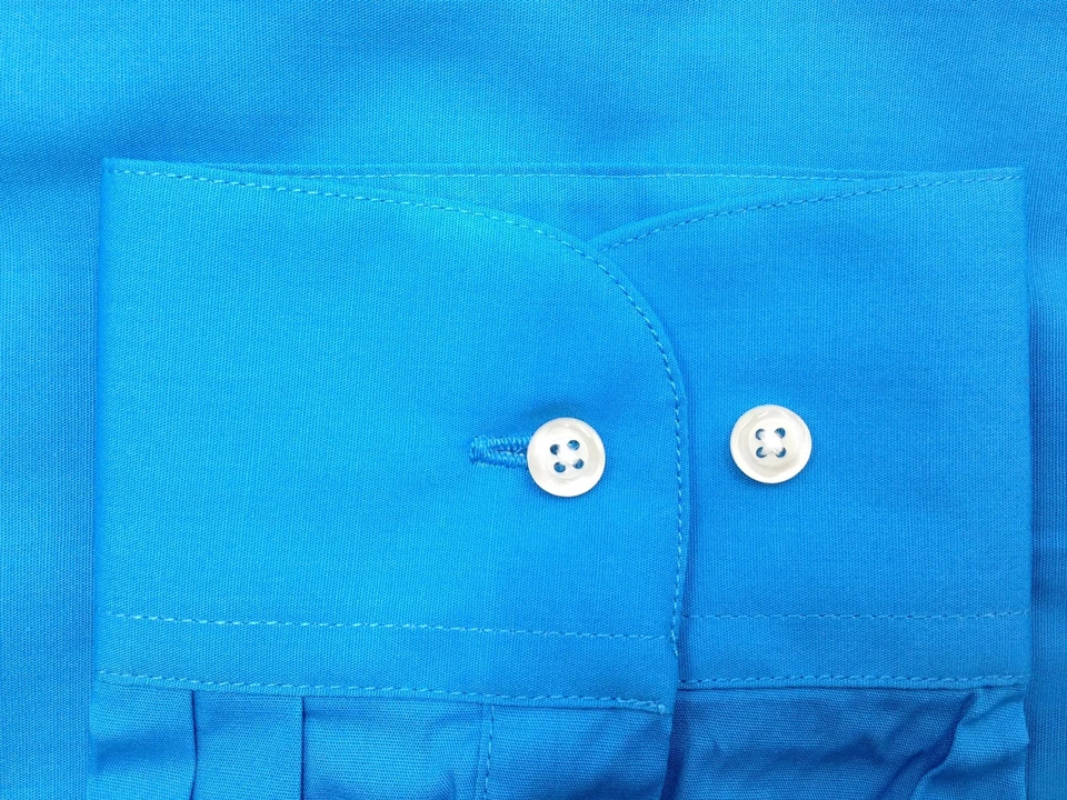 $93 Bill Blass Hombres Ajuste Regular Azul Manga Larga Botón Camisa de Vestir 15-15.5 32/33 Foto 3 de 3