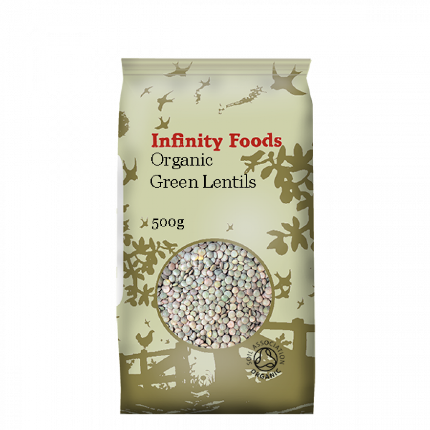Infinity Foods Organic Green Lentils 500g