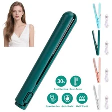 Portable Hair Curler USB Powered Hair Straightener Dual Purpose Curling Iron