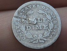 1837 Seated Liberty Half Dime- Small Date, Good Details