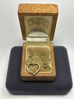 Auth Tiffany & Co Elsa Peretti 18k Solid Yellow Gold Small Open Heart Necklace