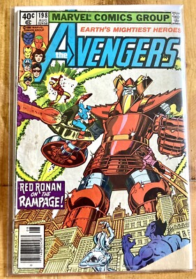 Marvel The Avengers 198 Red Ronan Shogun Warriors 1980 Bronze Age Comic FAIR