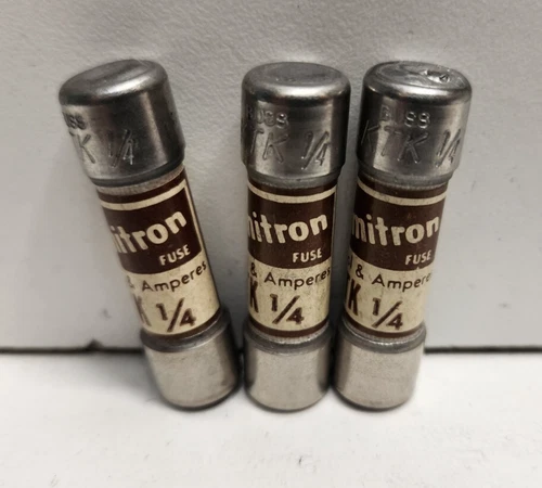 LOT OF 3 NOS! BUSSMANN LIMITRON 1/4A 600V FUSES KTK-1/4