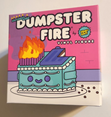 100% Soft Dumpster Fire Birthday Cake Vinyl Figure