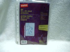 25 Vintage Staples Sheet Protectors Clear 5 1/2" x 8 1/2" 15942 Sealed