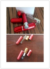 lot 12 sets Red Aluminum Blank Nasal inhalers w/ 12 wicks Aroma empty